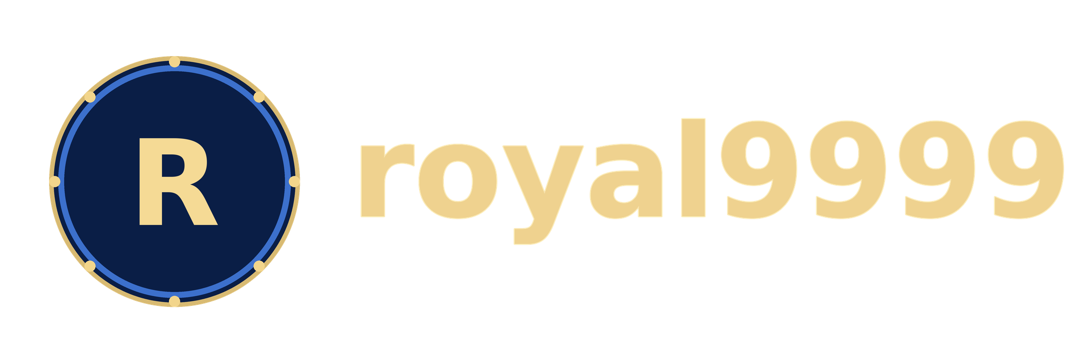 โลโก้ royal9999 สีน้ำเงินทอง